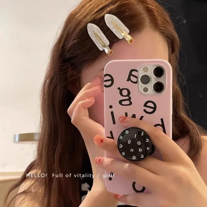 Простая розовая бесшовная заколка для волос сакура - Фотография_2