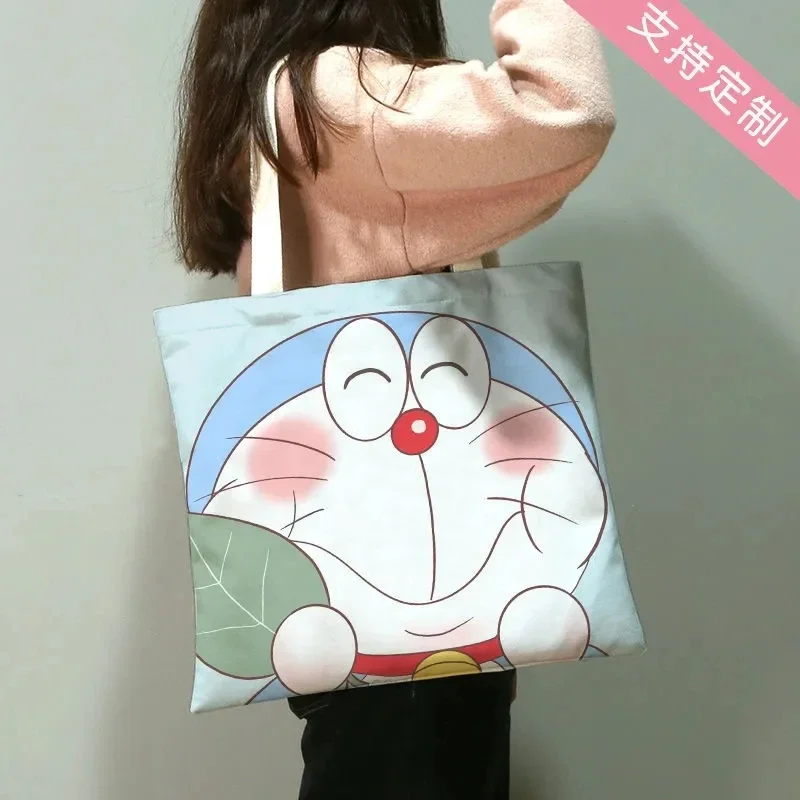 Холщовая сумка через плечо doraemon для женщин и девочек - Фотография_3