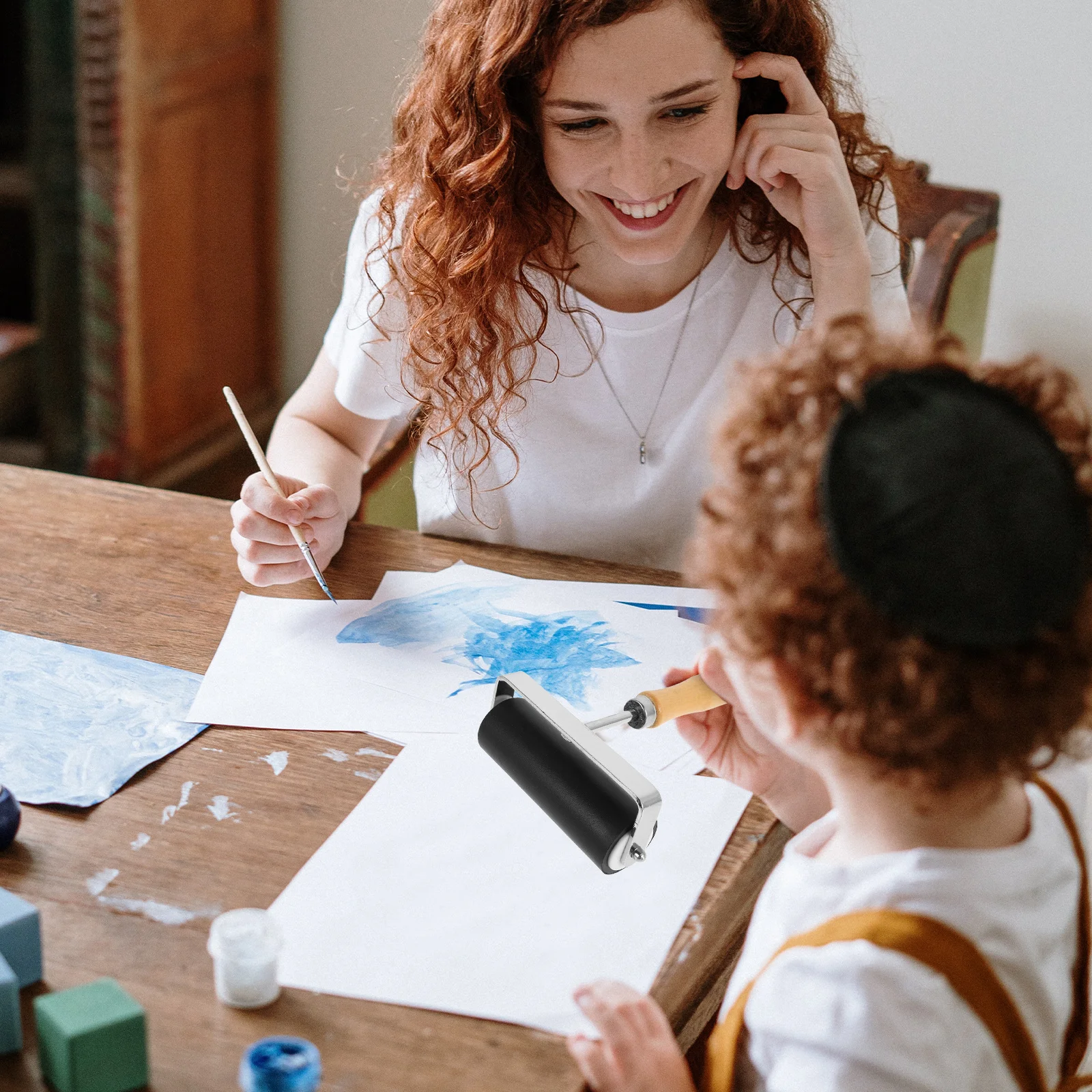 Эстампский валик с деревянной ручкой - Фотография_4