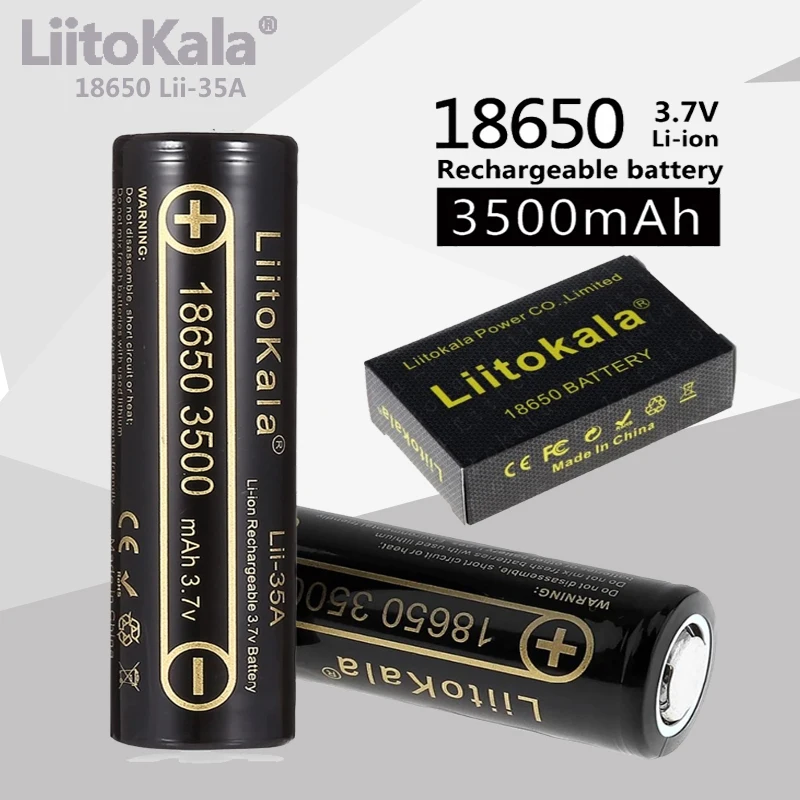 Горячая оригинальная литий-ионная батарея liitokala 30a lii-35a 18650 - Фотография_2