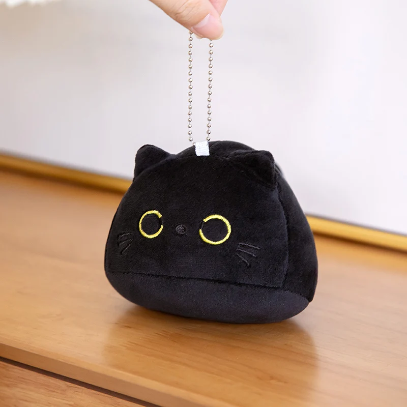 См kawaii маленькая приятная плюшевая кукла с черным котом - Фотография_6