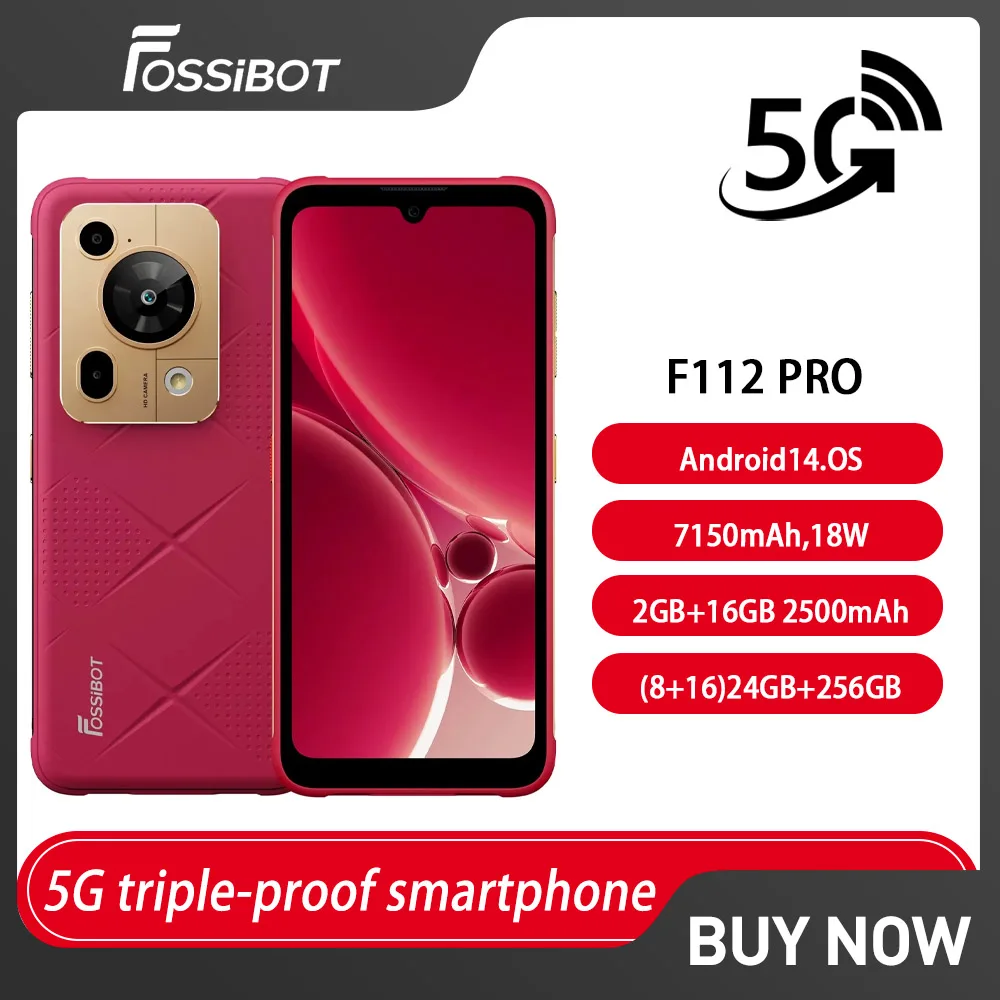Новый прочный смартфон fossibot f112 pro 5g 6