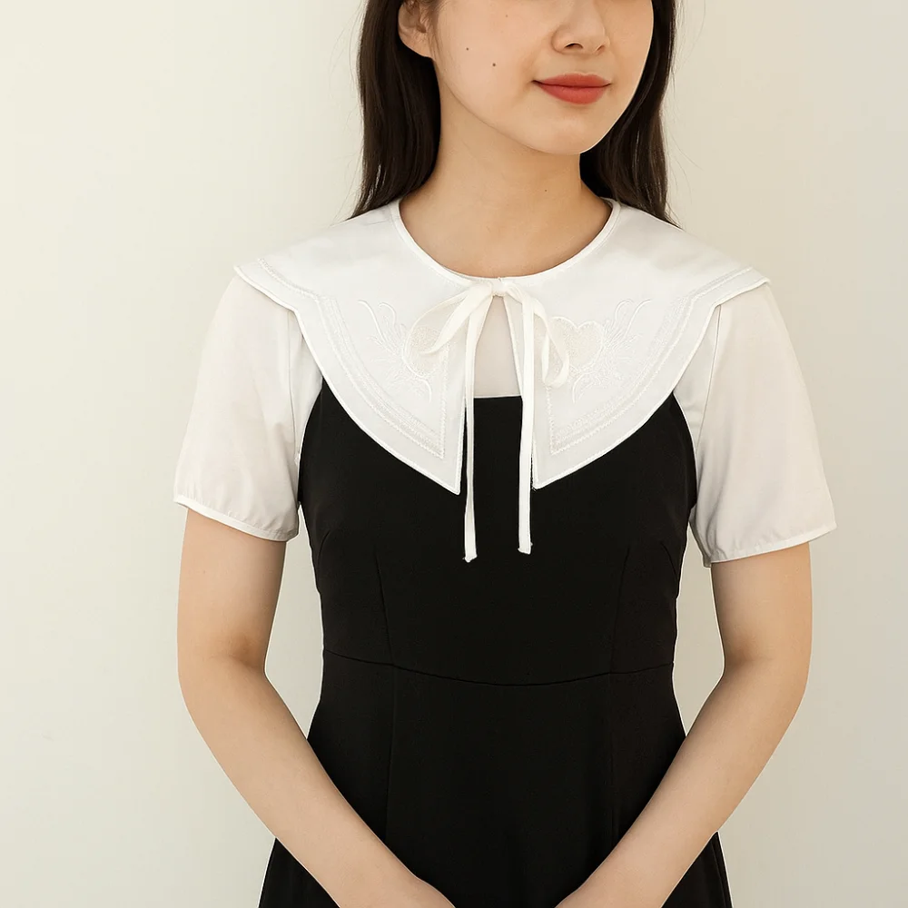 Милый ажурный сетчатый накладной воротник - Фотография_2