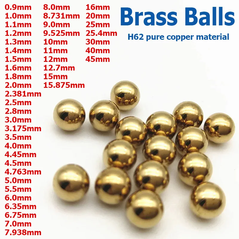 0,8-45 мм, твердая латунная шариковая бусина