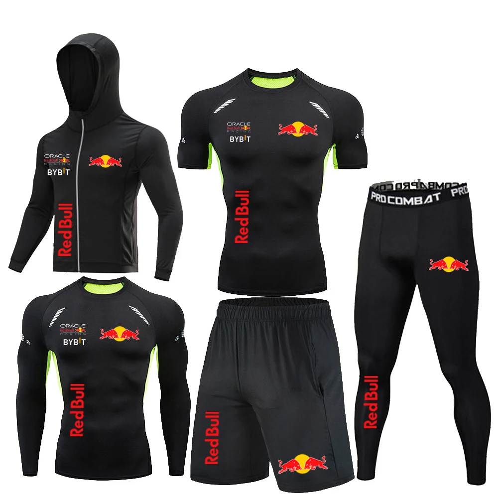 Комплект из 5 предметов спортивной одежды red bull для фитнеса и отдыха - Фотография_5