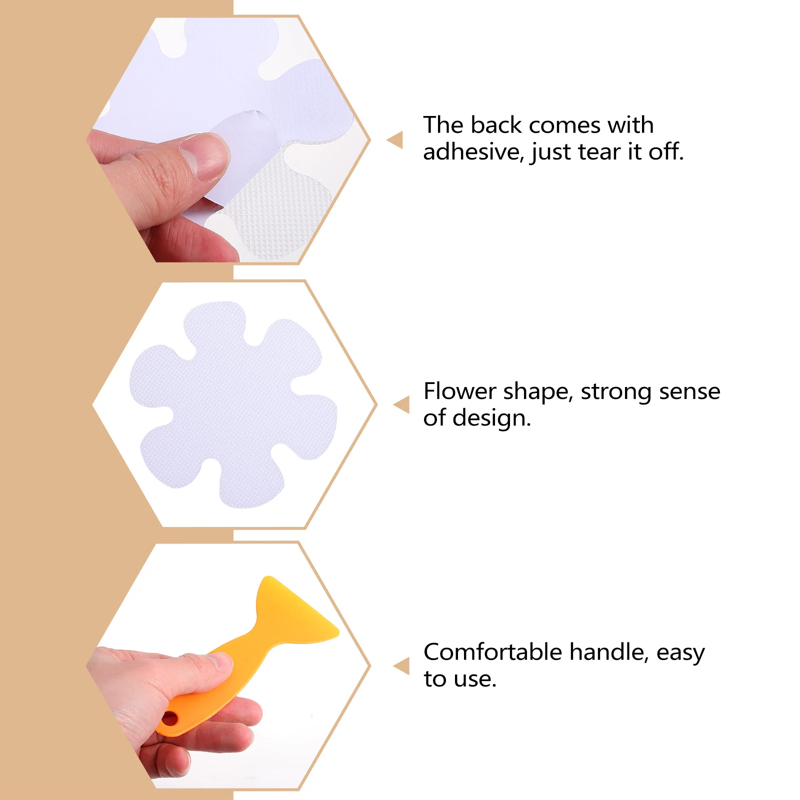 Наклейки для ванны в форме цветка - Фотография_5