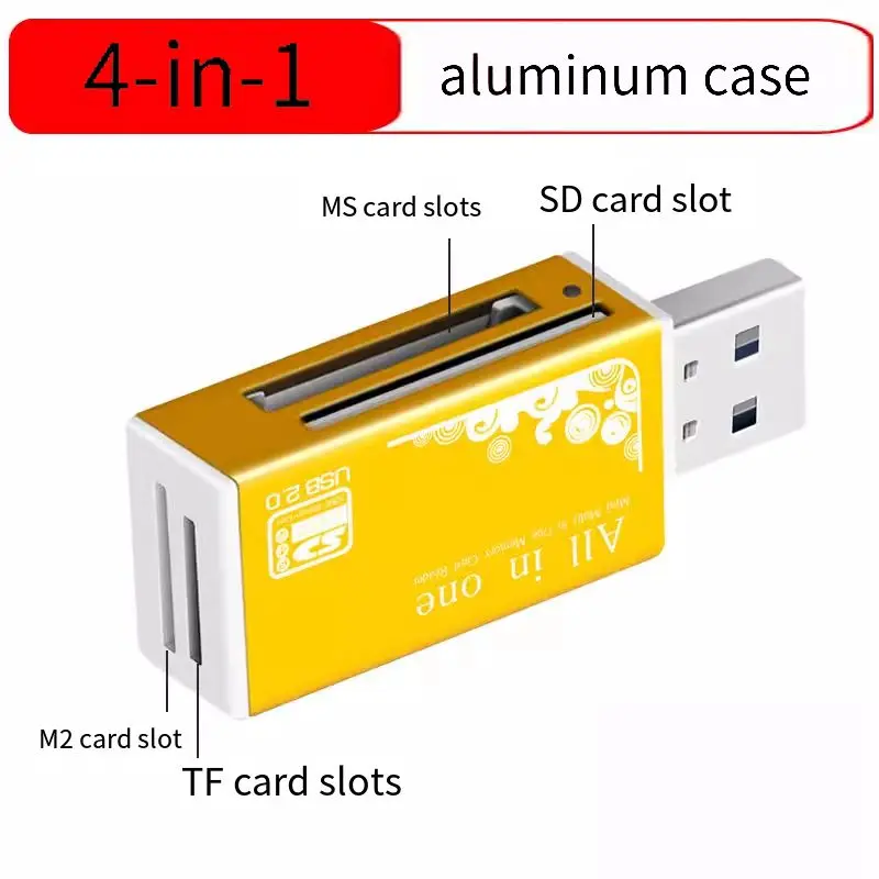 4 в 1 tf micro m2 sd ms устройство для чтения карт памяти - Фотография_3