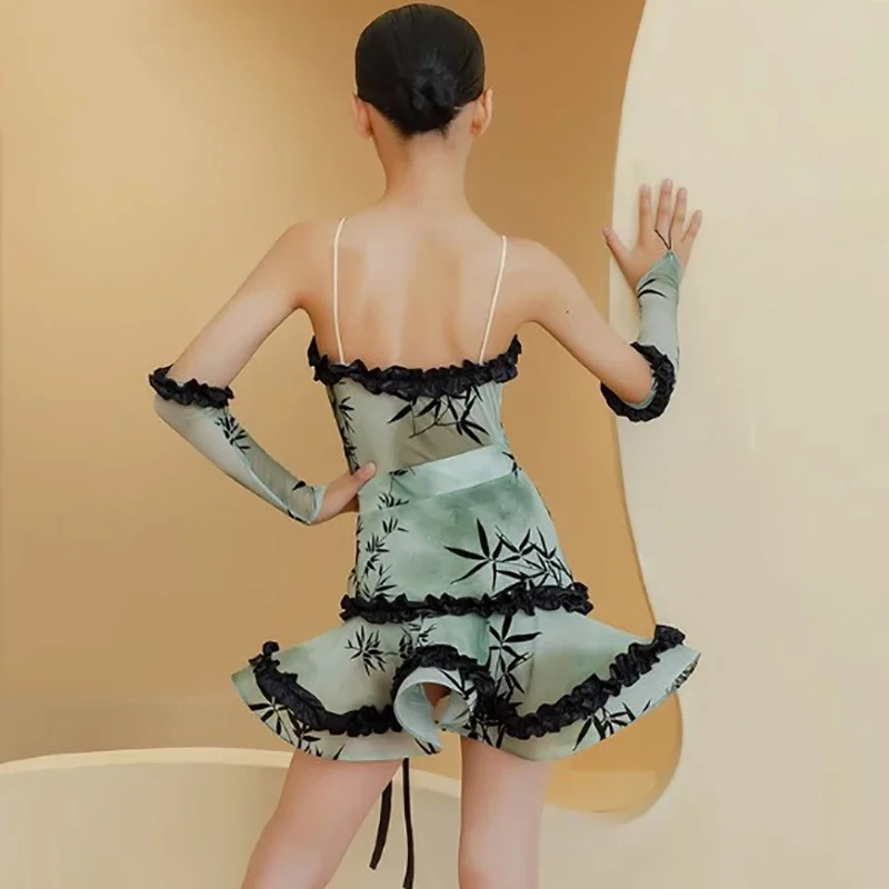 Модные профессиональные костюмы для латинских танцев для девочек - Фотография_2