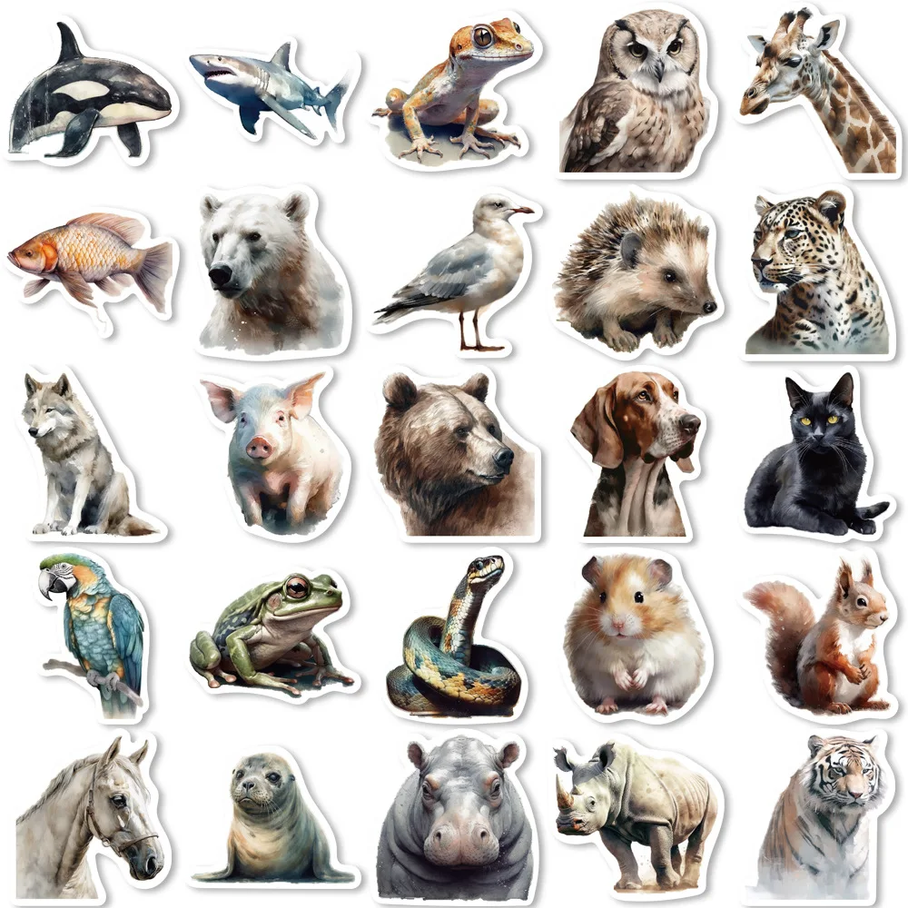 Милые мультяшные наклейки с изображением зоопарка - Фотография_5