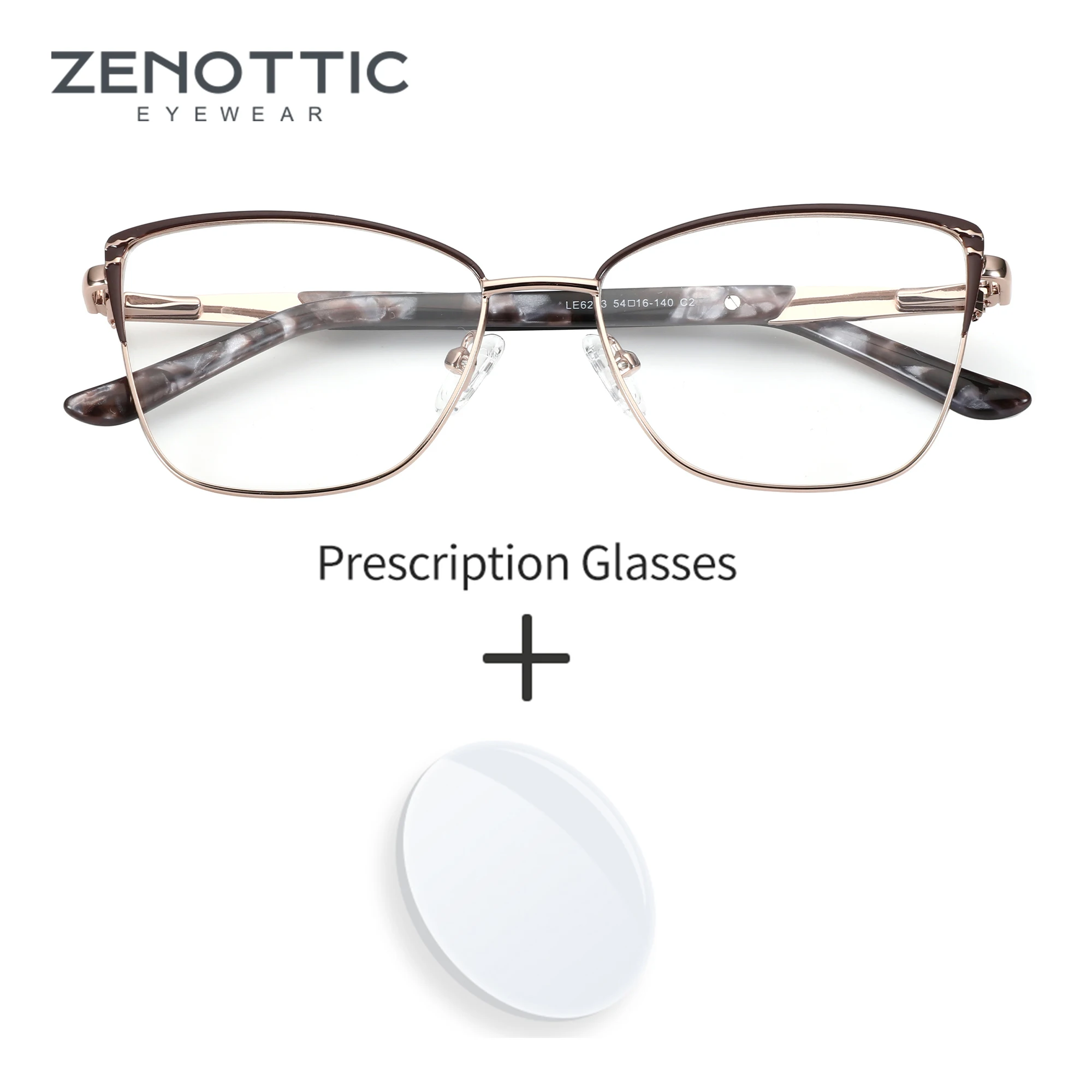 Zenottic модные металлические очки по рецепту с бабочкой