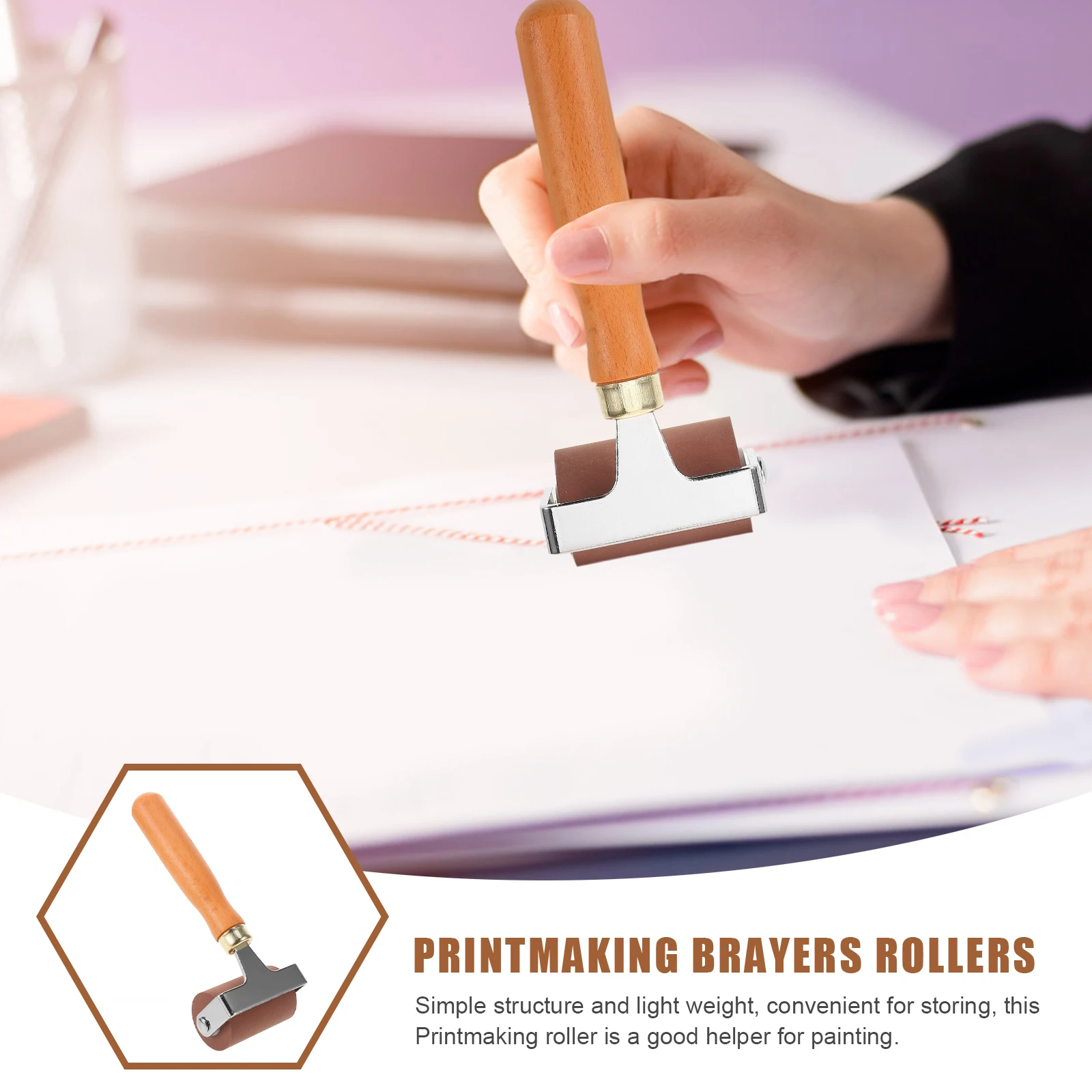 Ролик для печати удобный деревянный - Фотография_2