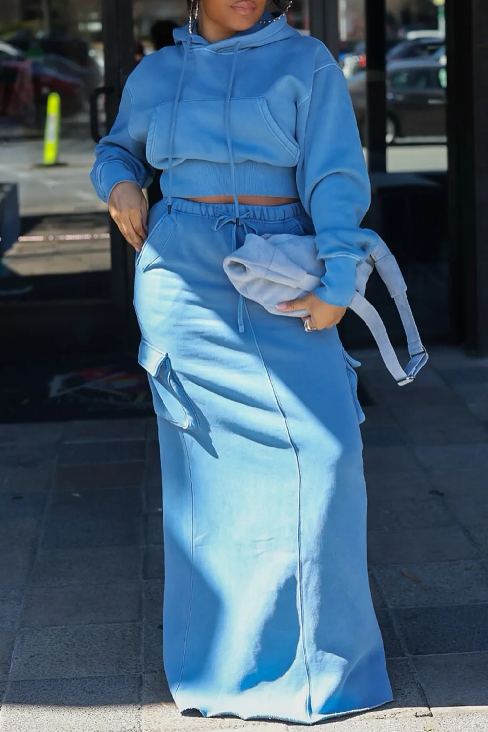 Плюс размер повседневные синие