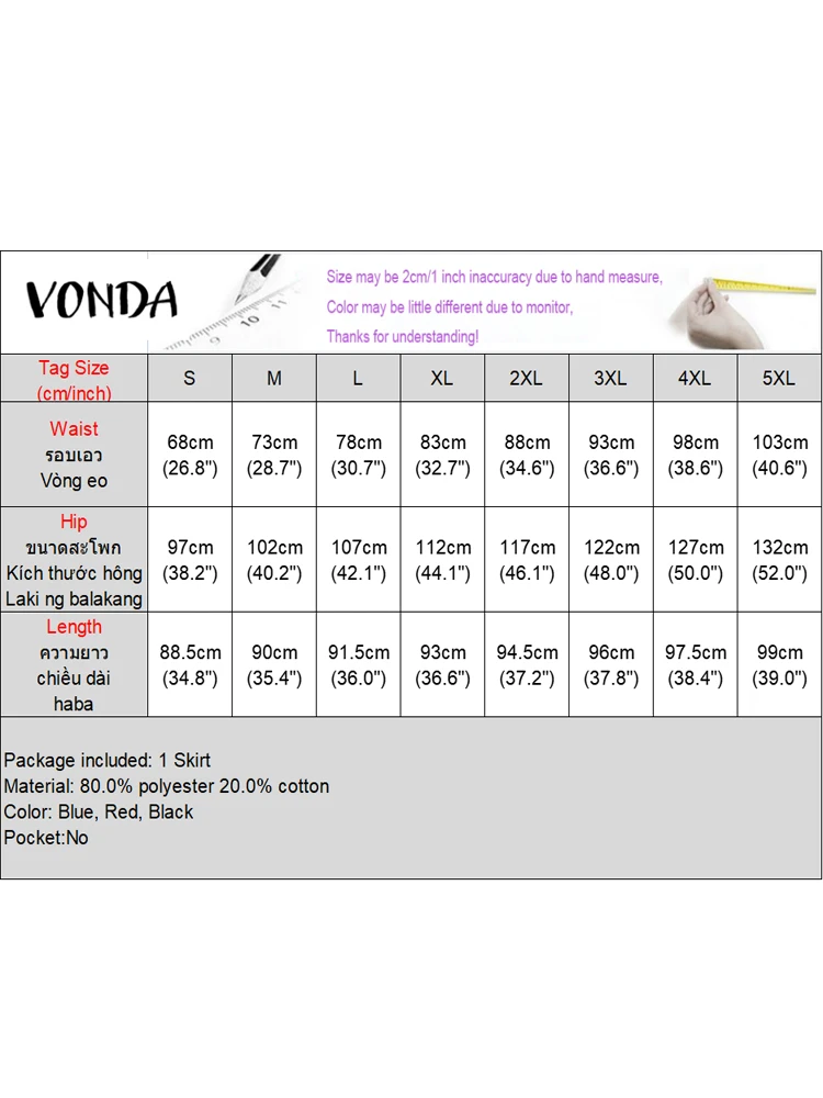 Женские юбки vonda размера плюс 5xl - Фотография_6