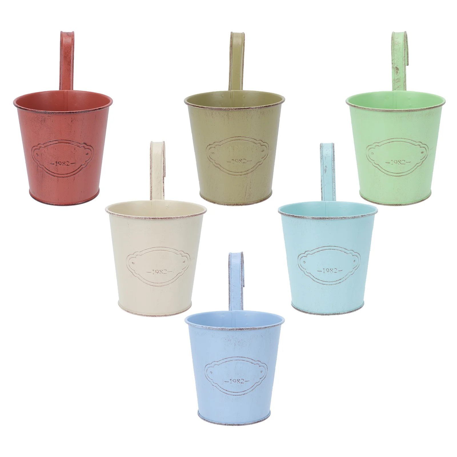 Железные ведра для цветов в стиле ретро - Фотография_3