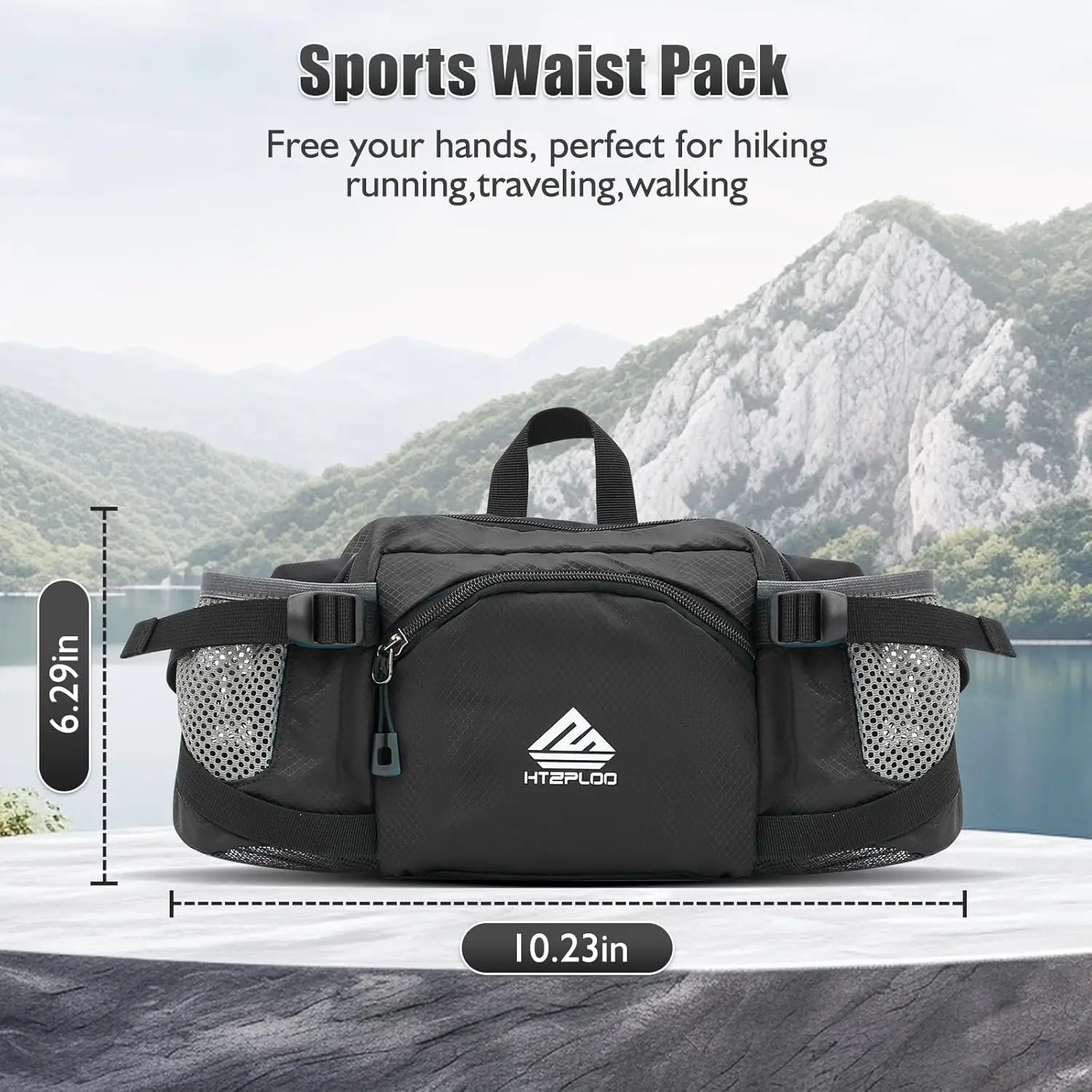 Поясная сумка с держателем для бутылки с водой для мужчин и женщин - Фотография_3