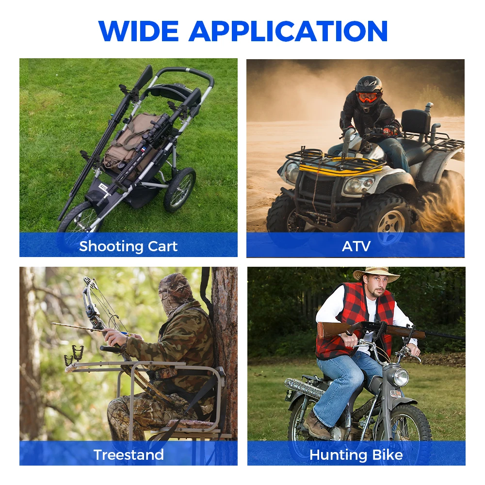 Atv utv quad bike handle bar gun rack bow utility rack holder мотоцикл - Фотография_5