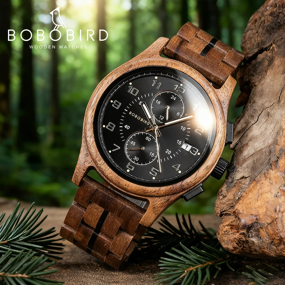 Bobo bird деревянные часы мужские