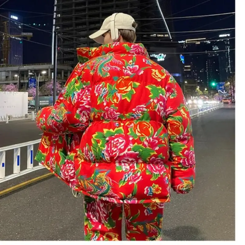 Мужское пальто harajuku big flopwer - Фотография_5