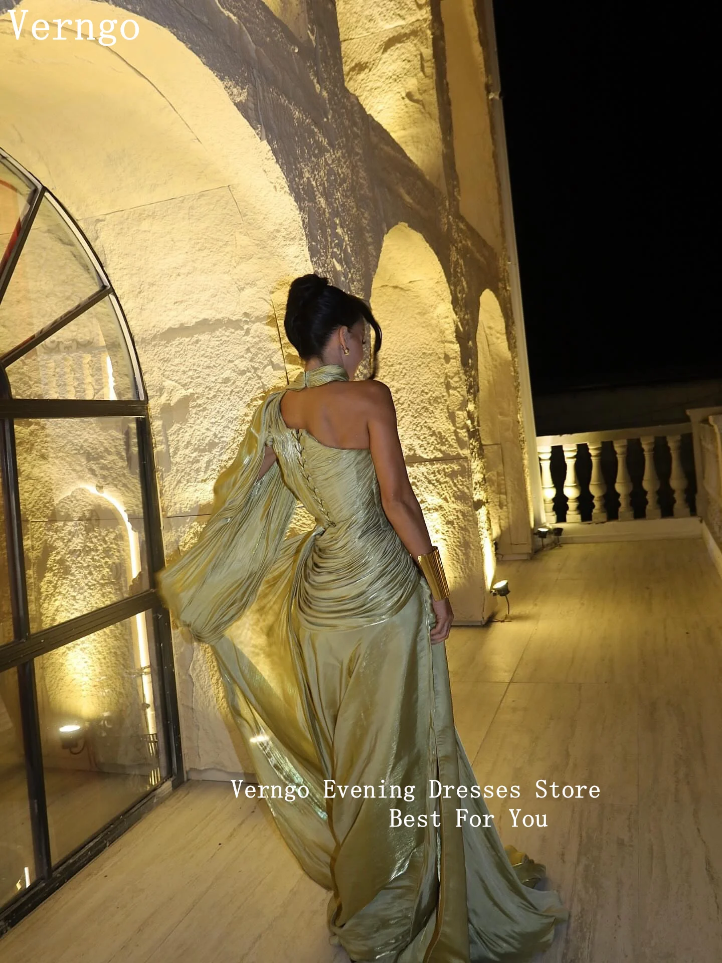 Verngo зеленое блестящее вечернее - Фотография_3