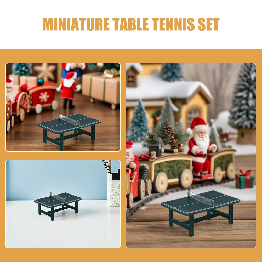 2 комплекта, реалистичный миниатюрный набор для настольного тенниса - Фотография_5