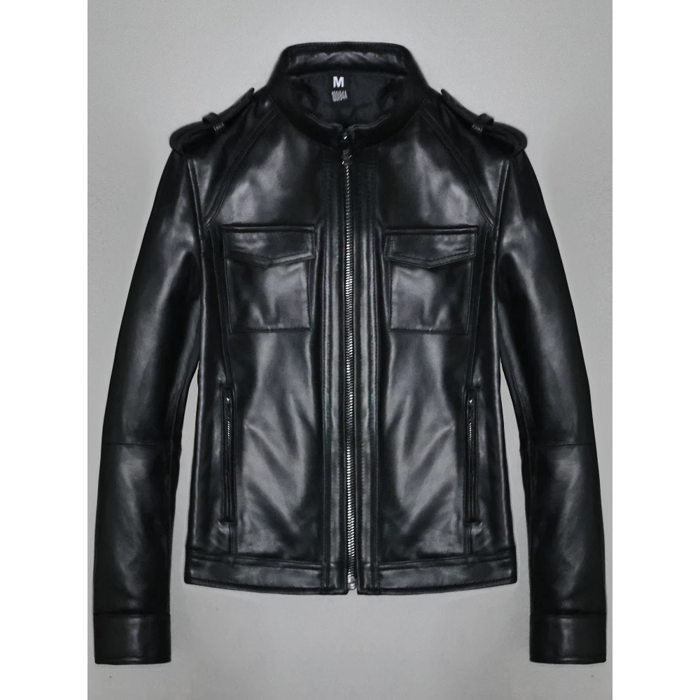 Женская кожаная куртка первого слоя из овчины