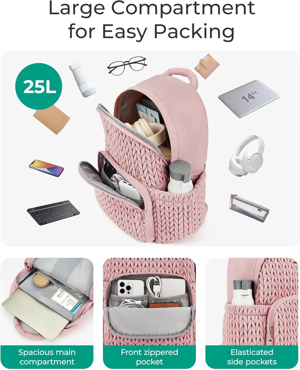 Женский студенческий рюкзак bagsmart - Фотография_3