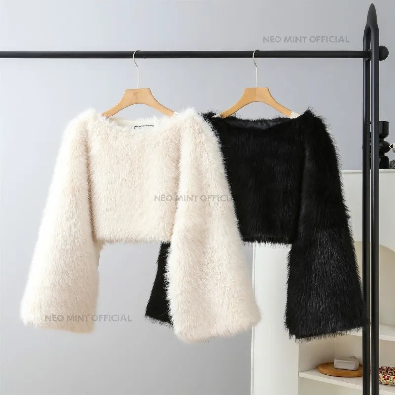 Осенний укороченный топ из искусственного - Фотография_6