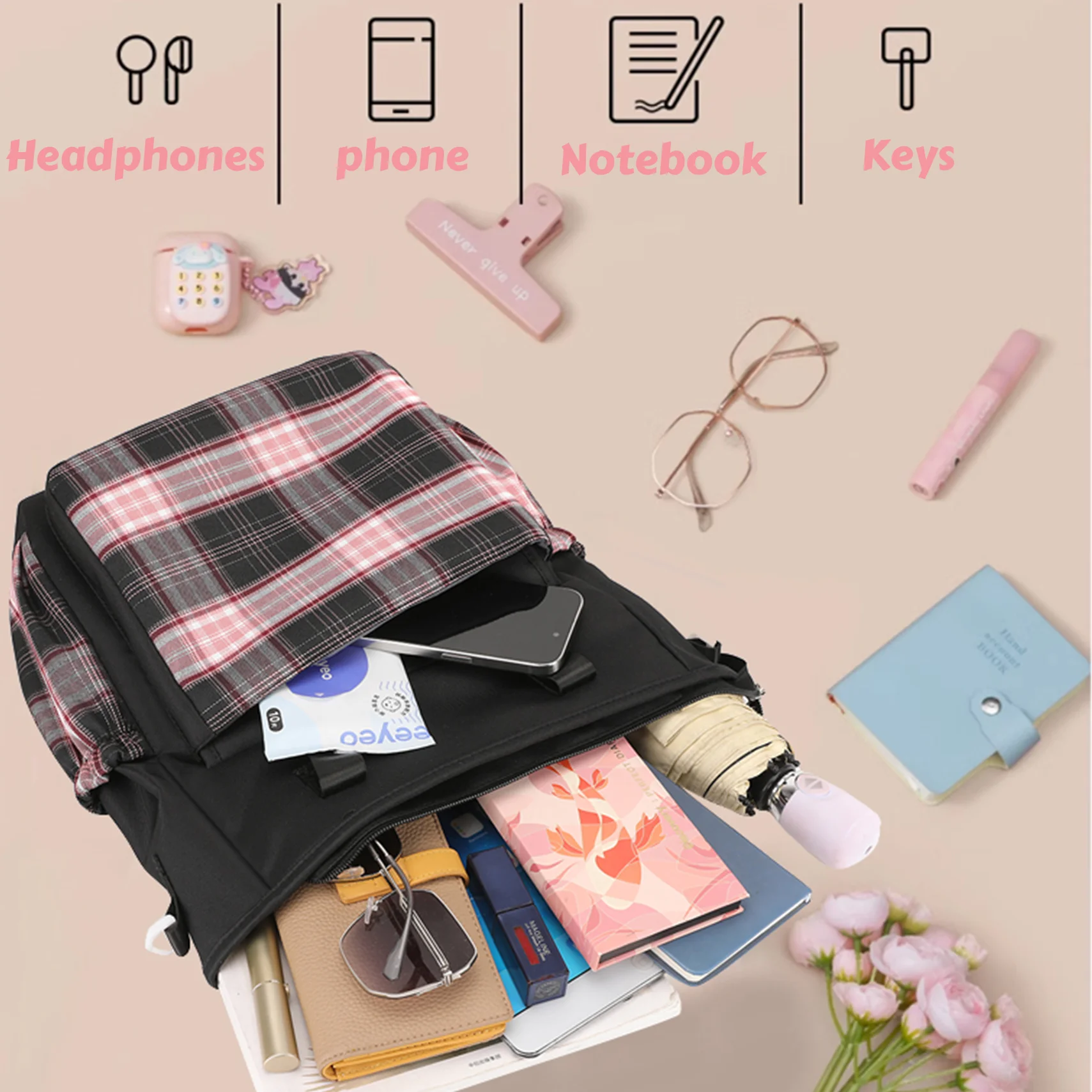 Kuromi студенческая сумка для девочек - Фотография_4