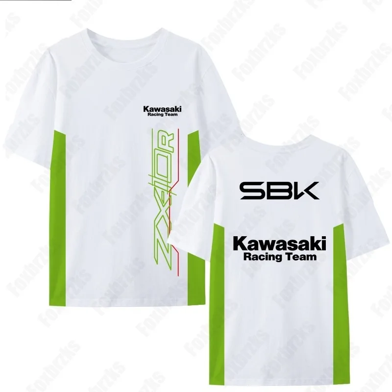 Мужская повседневная футболка 2025 года kawasaki racing team - Фотография_5