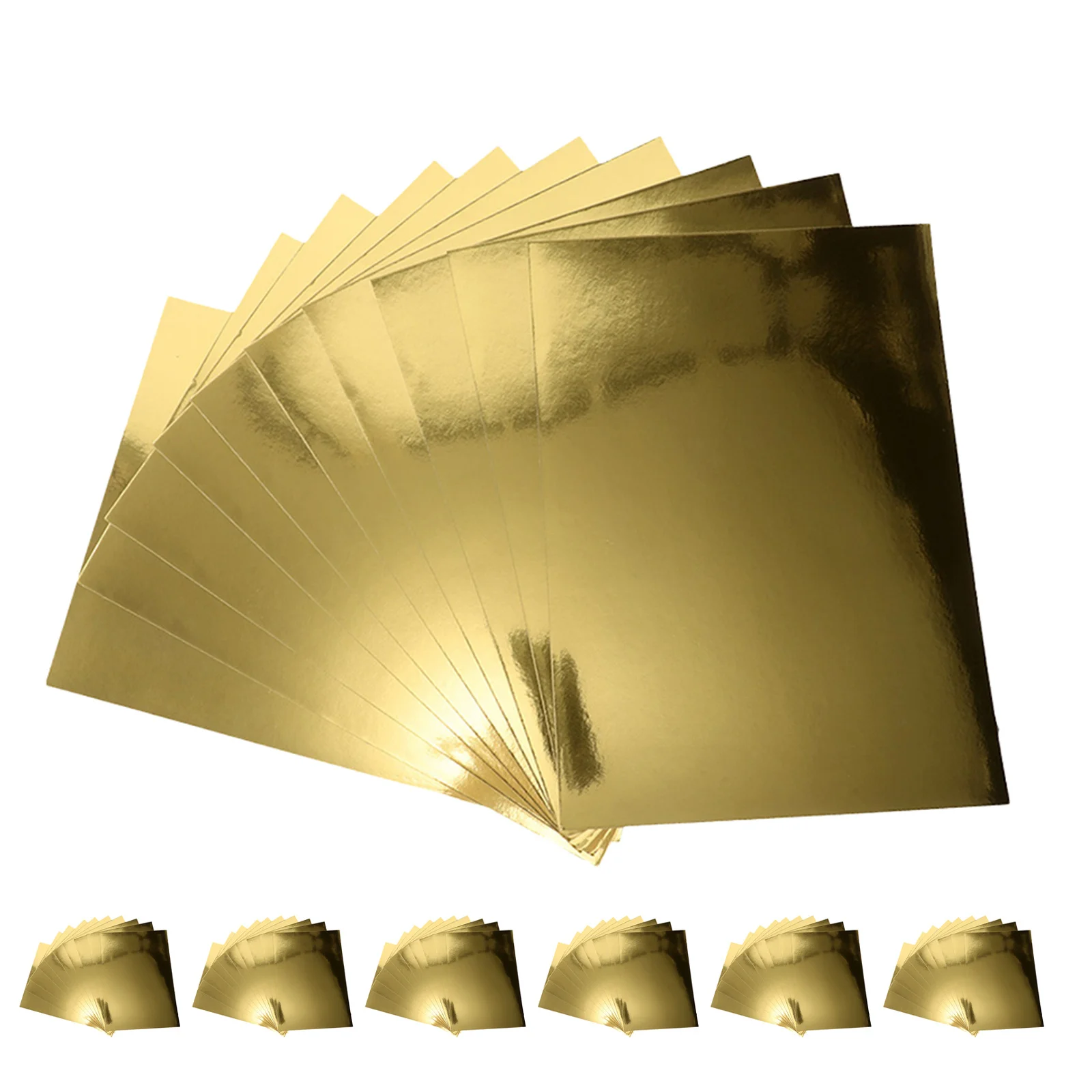 Золотая зеркальная картонная бумага a5 - Фотография_3