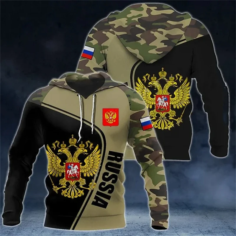Камуфляжные толстовки с национальным гербом россии - Фотография_5