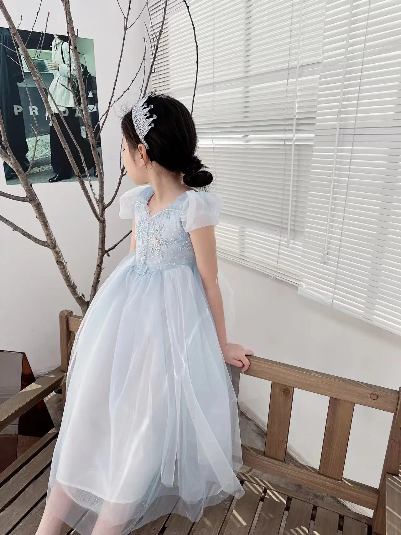 Вышитые платья для девочек эльзы для детей - Фотография_4