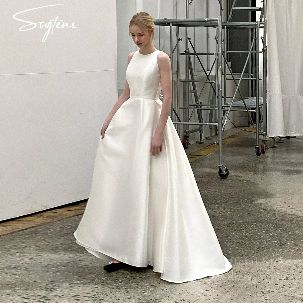 Ssytens элегантное атласное платье