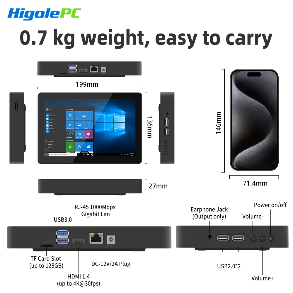 Мини-пк higole 8 дюймов f3apl с - Фотография_6