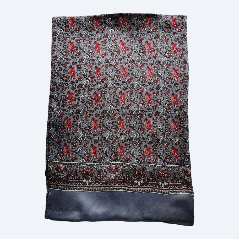 Мужской 100% шелковый шарф пейсли - Фотография_6