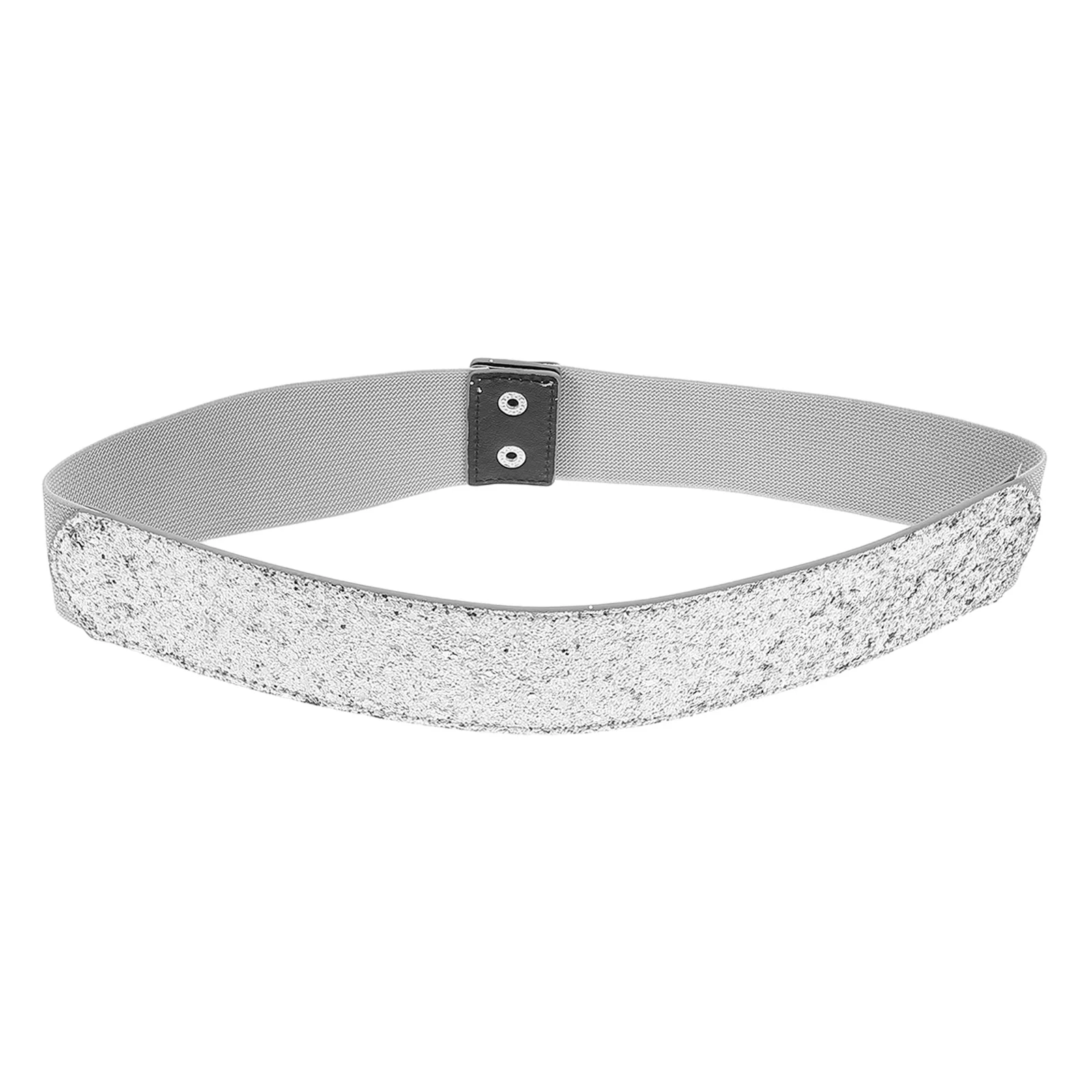 Широкий блестящий пояс с блестками - Фотография_5