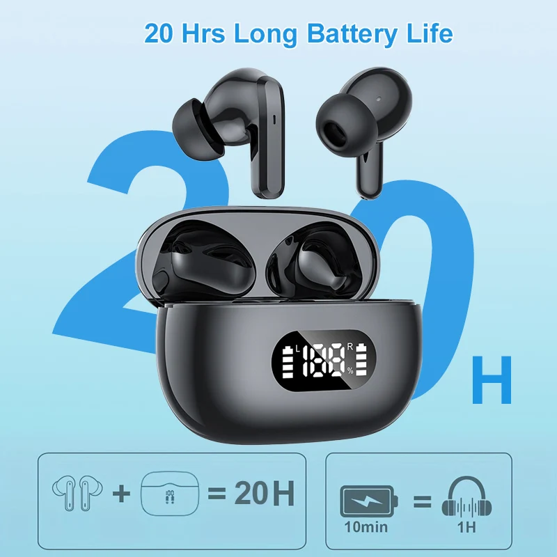 Беспроводные наушники 40 дб с шумоподавлением bluetooth 5 - Фотография_3