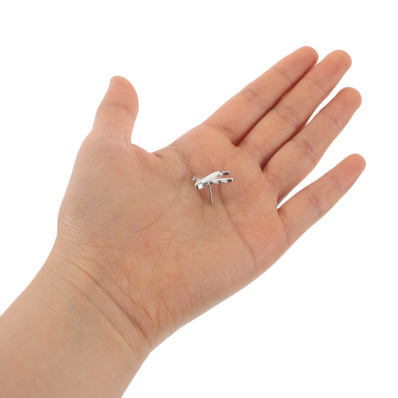 Серебряные металлические кнопки в виде самолета - Фотография_4