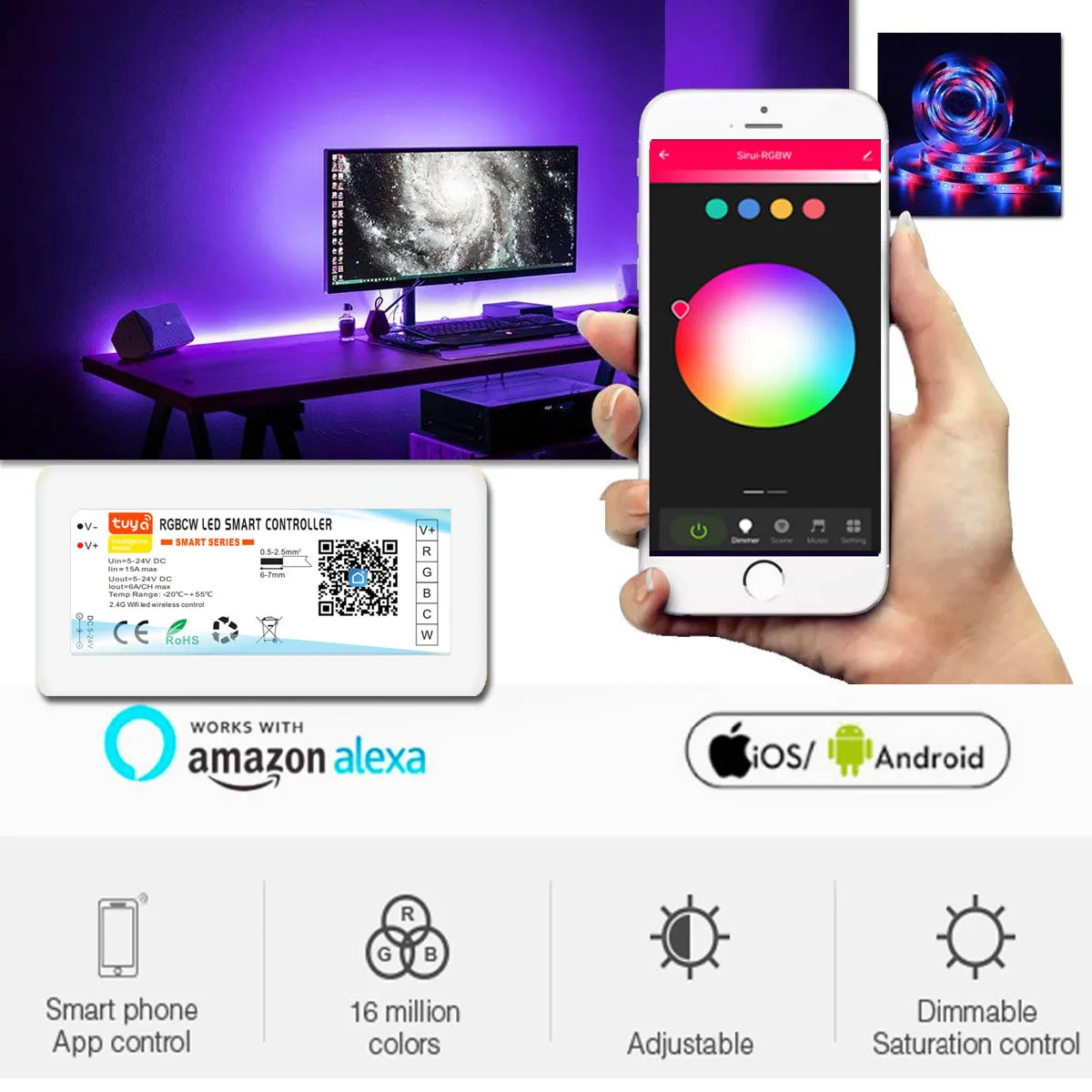 Светодиодный контроллер tuya wi-fi - Фотография_2
