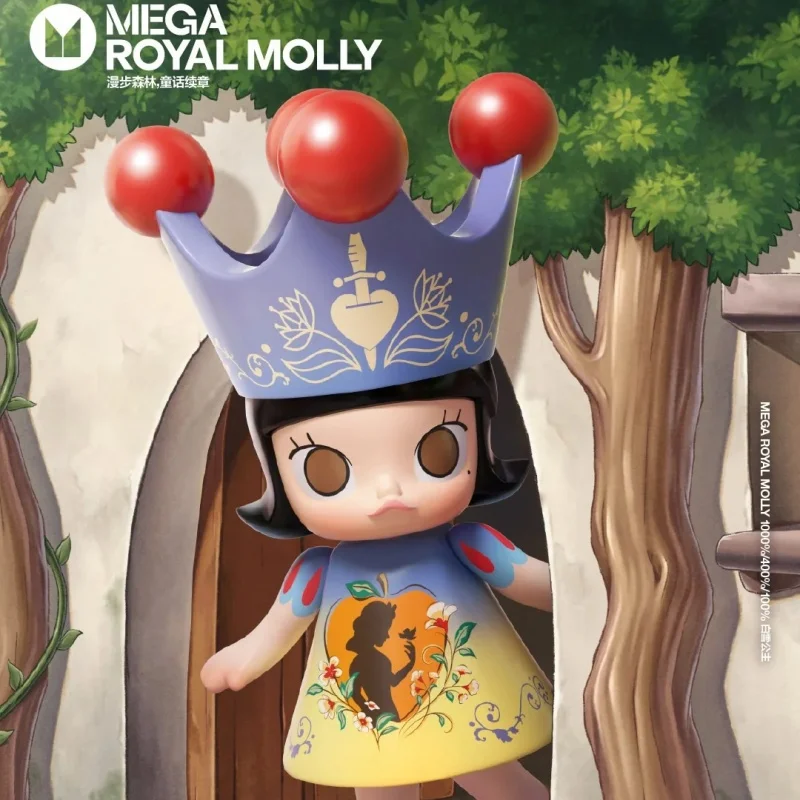 Подлинная popmart mega royal molly 400% белоснежка - Фотография_5