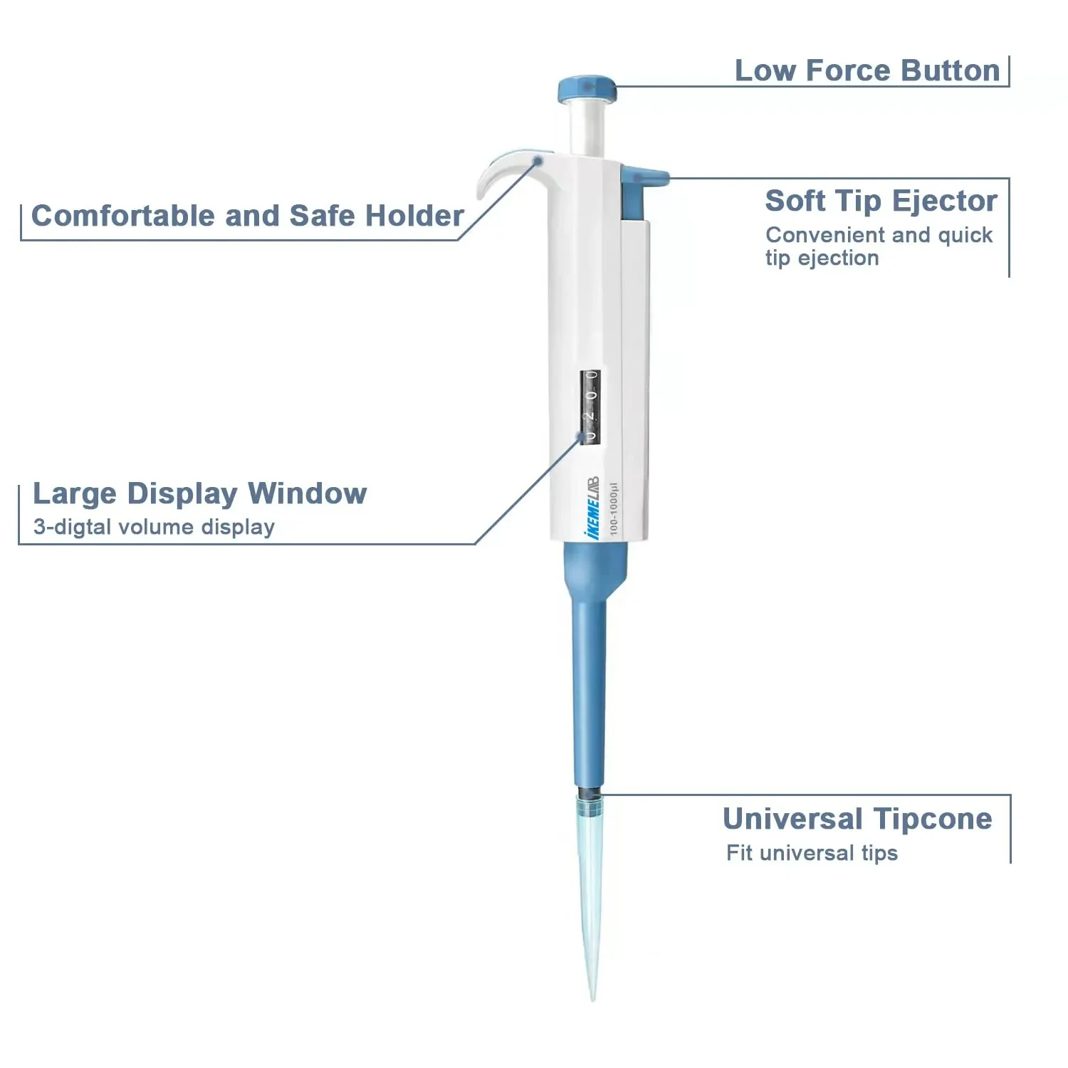 Лабораторная пипетка ikeme 100-1000 мкл - Фотография_2