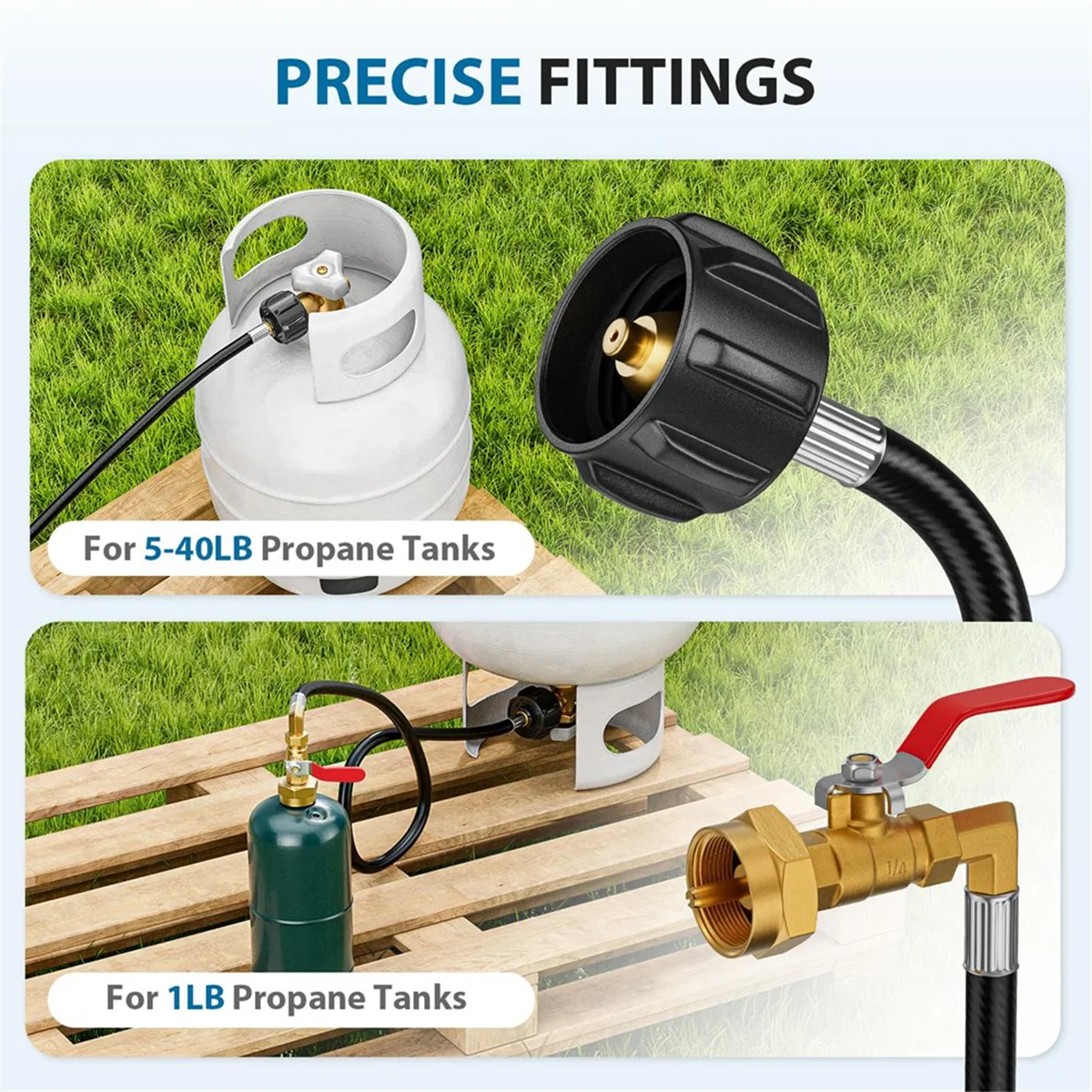 Адаптер для заправки пропана aa25 для резервуаров на 1 фунт - Фотография_3