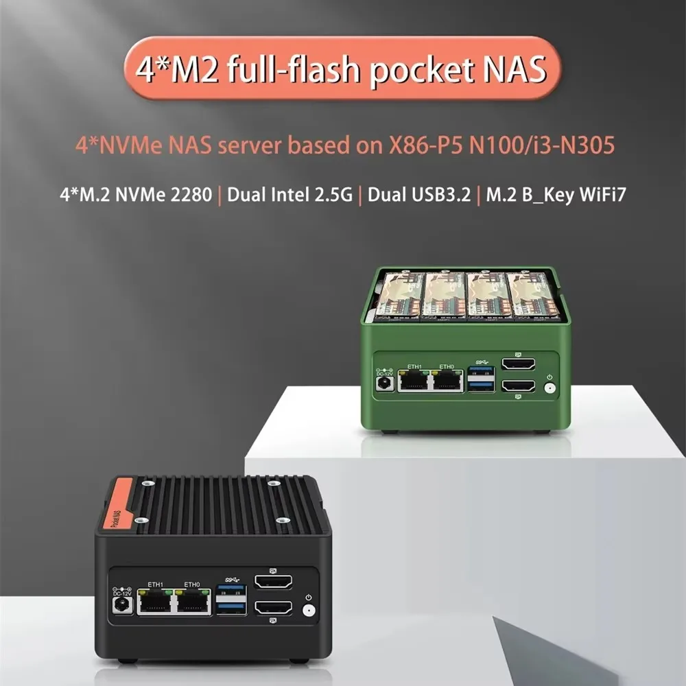 Карманная плата topton x86-p5 nas для пк intel i3-n305 n100 2xi226-v 2