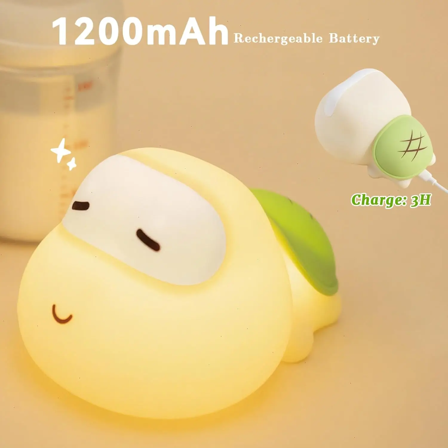 Детский ночник, перезаряжаемый черепаха