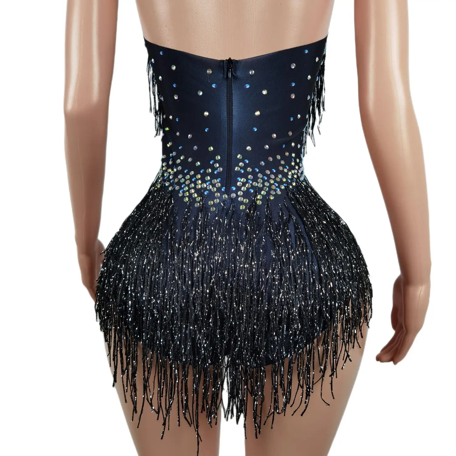 Блестящий боди с кисточками - Фотография_6