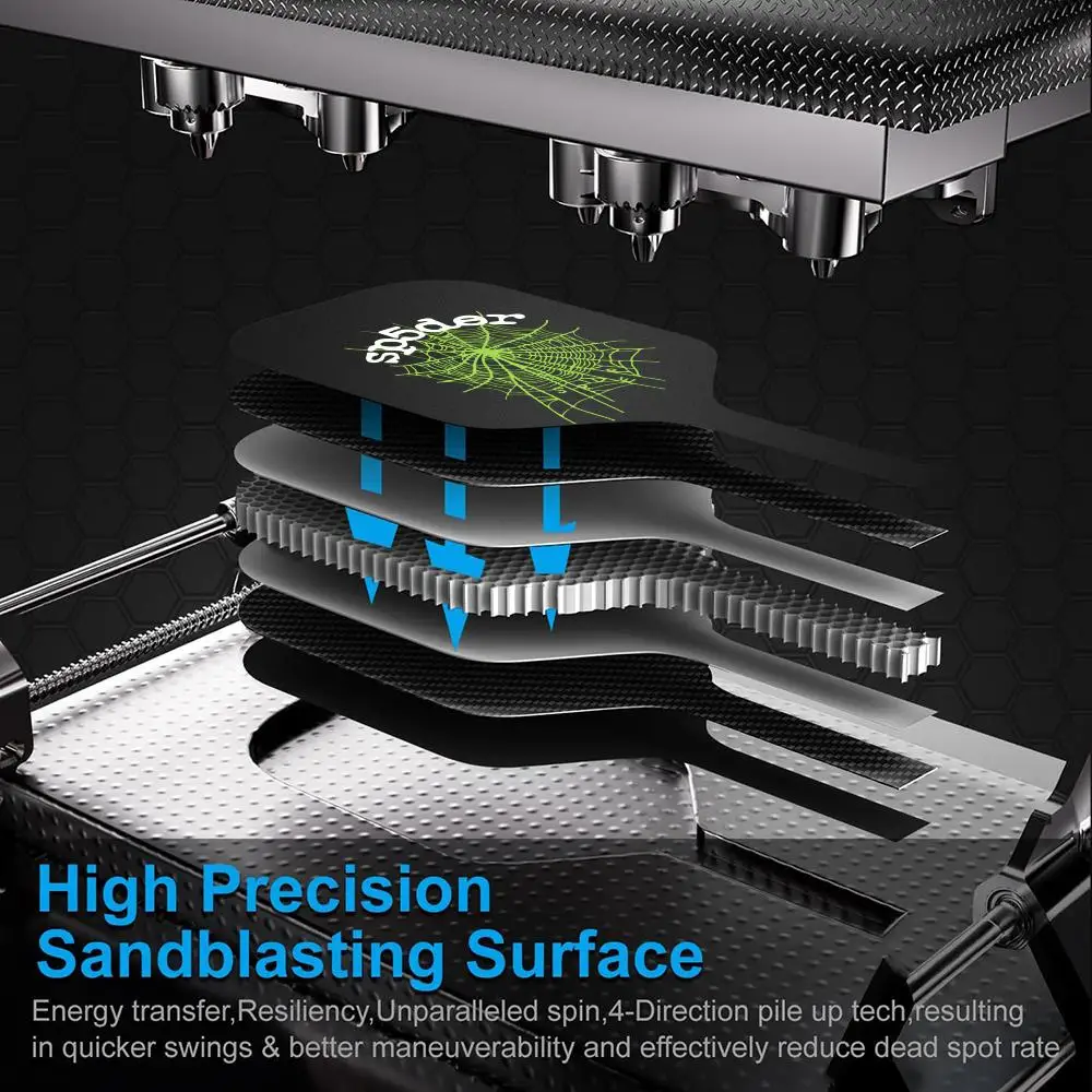 Супер крутая паутина pickleball paddle t700 из углеродного волокна unibody - Фотография_6