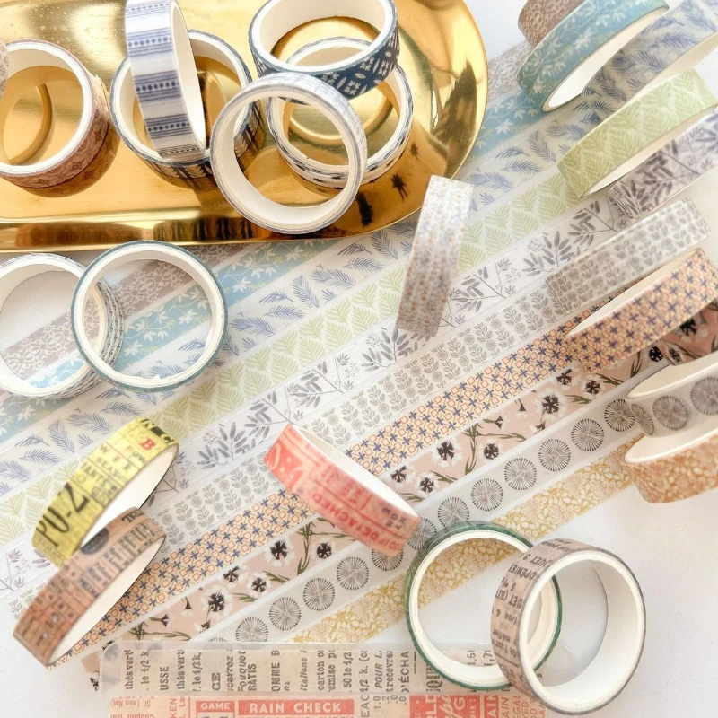 5 рулонов винтажной цветочной ленты васи - Фотография_4