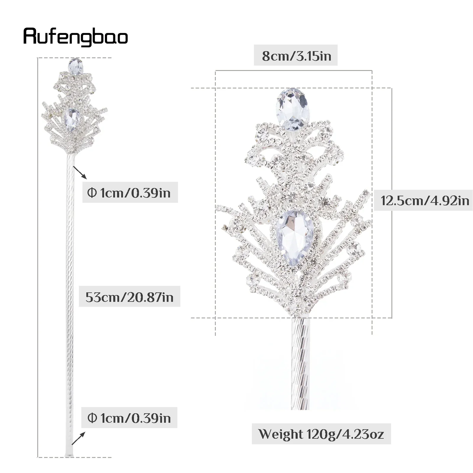 Белые ромбовидные короны из сплава - Фотография_2