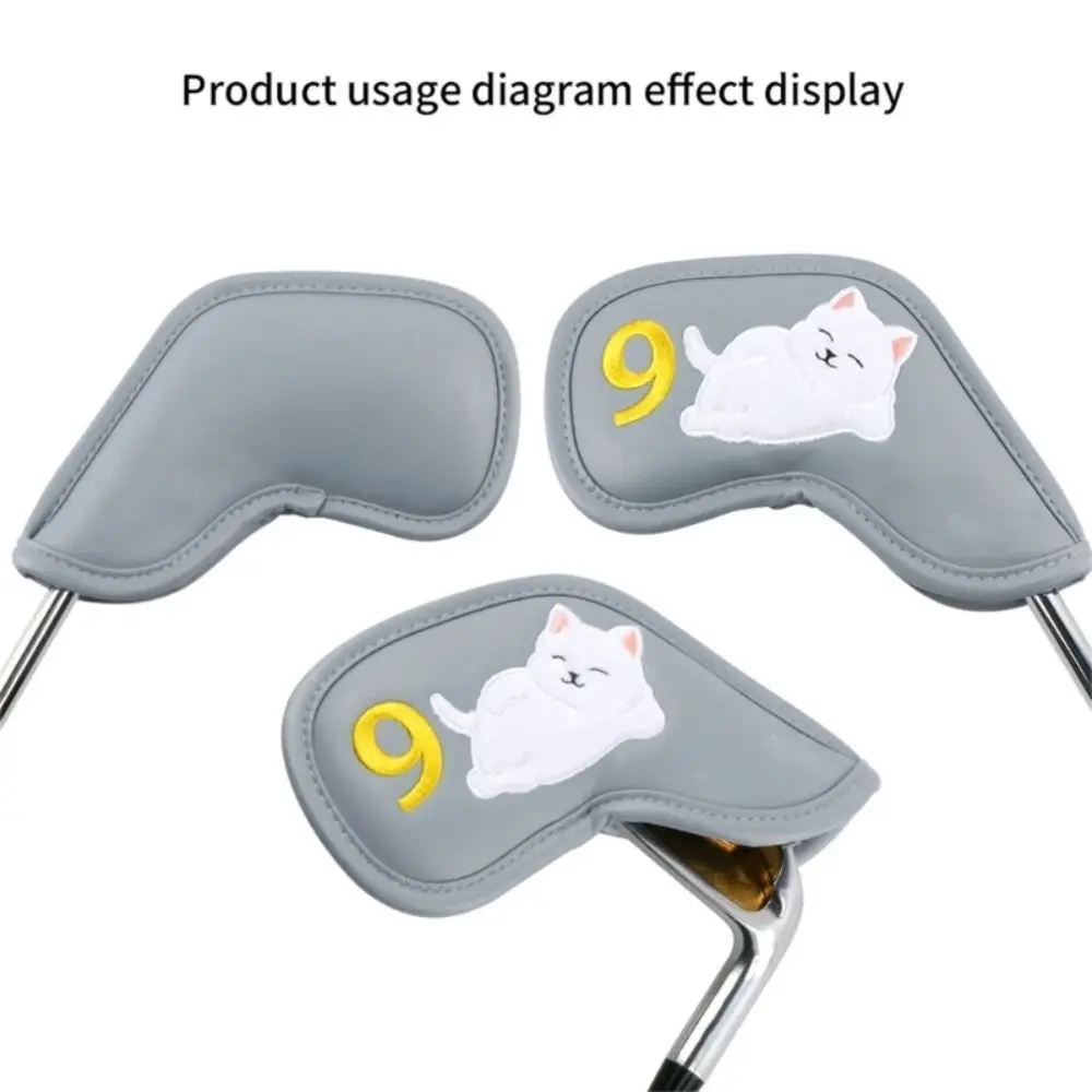 Железный чехол для головы с рисунком кошек для гольфа
