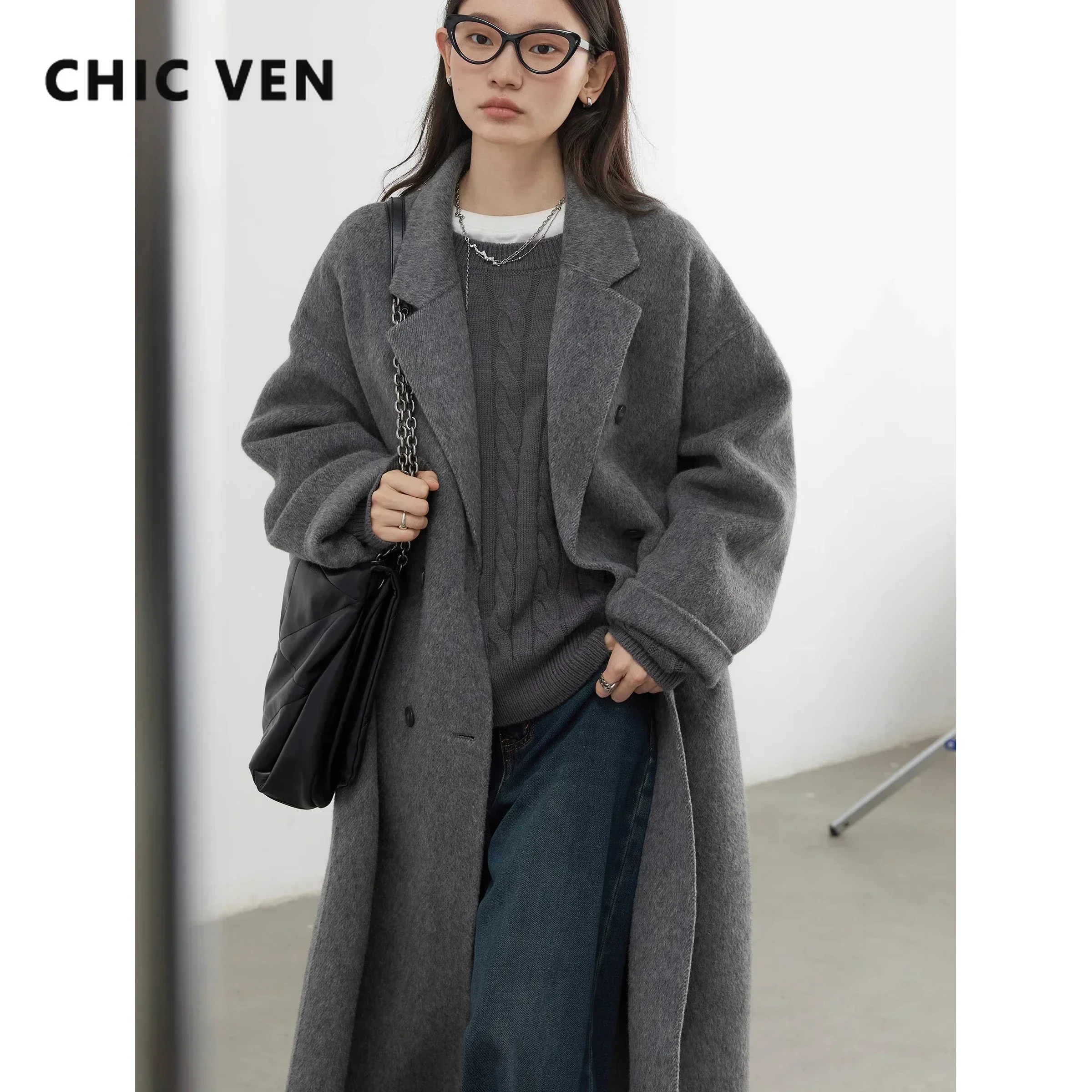 Chic ven женское шерстяное пальто